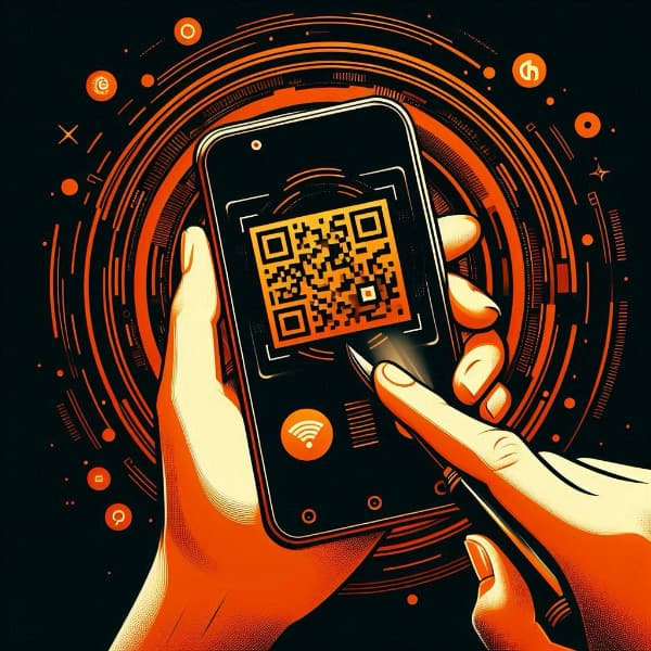 QR code on phone